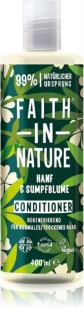 Faith In Nature Hemp & Meadowfoam balsam pentru regenerare pentru par normal spre uscat