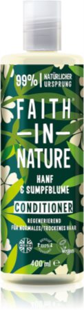 Faith In Nature Hemp & Meadowfoam αποκαταστατικό μαλακτικό για κανονικά έως ξηρά μαλλιά
