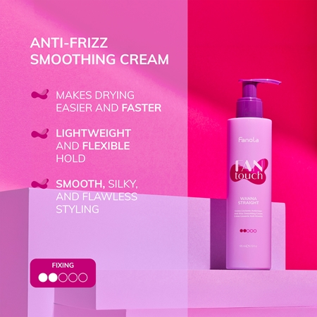 Fanola FAN touch Wanna Straight Smoothing Hair Cream to treat frizz