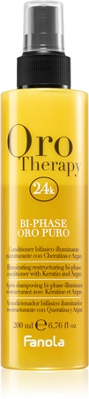 Fanola Oro Therapy Bi-Phase Oro Puro bezoplachový kondicionér ve spreji pro matné vlasy