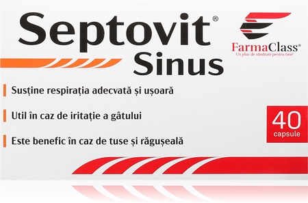 FarmaClass Industry  SeptoVit Sinus capsule pentru calmarea mucoasei bucale
