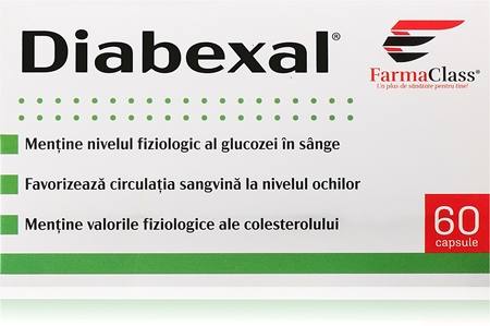 FarmaClass Industry Diabexal capsule pentru menținerea nivelului normal de zahăr în sânge