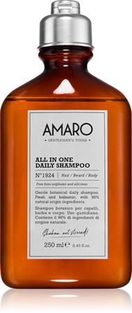 FarmaVita Amaro All In One puhdistava shampoo hiuksiin, partaan ja vartalolle