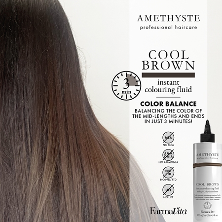 FarmaVita Amethyste Instant Colouring Fluid Bonding Color Mask pro studené odstíny hnědé
