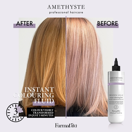 FarmaVita Amethyste Instant Colouring Fluid Bonding Color Mask pour cheveux gris
