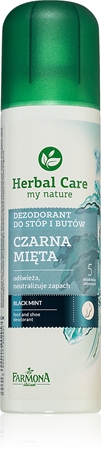 Farmona Herbal Care Black Mint déodorant en spray pieds et chaussures