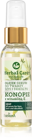Farmona Herbal Care Hemp serum-aceite para rostro, cuello y escote