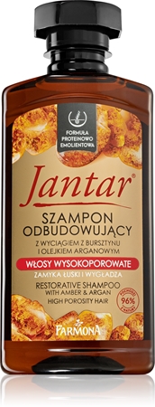 Farmona Jantar High Porosity Hair maitinamasis šampūnas plaukų blizgesiui ir švelnumui užtikrinti