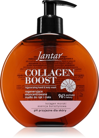 Farmona Jantar Collagen Boost регенериращ душ гел за ръце и тяло