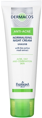 Farmona Dermacos Anti-Acne creme normalizante de noite para reduzir a produção de sebo