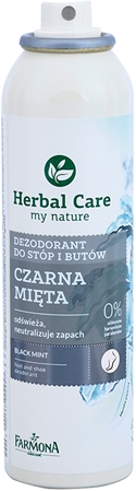 Farmona Herbal Care Black Mint deodorante spray per piedi e scarpe