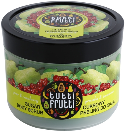 Farmona Tutti Frutti Pear & Cranberry peeling de açúcar para corpo