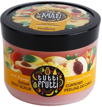 Farmona Tutti Frutti Peach & Mango peeling de açúcar para corpo