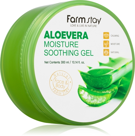 Farmstay Aloe beruhigendes feuchtigkeitsspendendes Gel für Gesicht, Körper und Haare