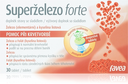 FAVEA Superželezo forte tablety pro podporu krvetvorby