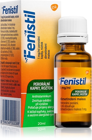 Fenistil Fenistil 1 mg/ml perorální kapky, roztok pro zmírnění projevů alergií