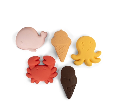 FILIBABBA Silicone Sand Toys Peach Mix zabawka do wody