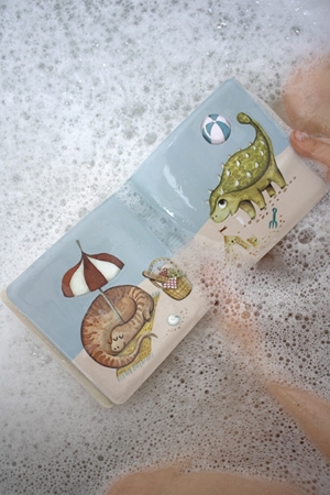 FILIBABBA Bath Book Dino Beach waterboekje
