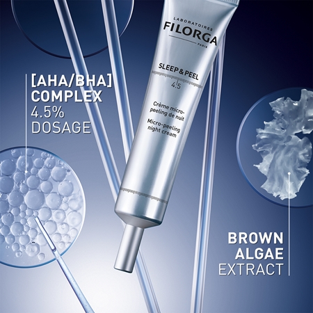 FILORGA SLEEP & PEEL 4.5 αναζωογονητική κρέμα νύχτας με ΑΗΑ