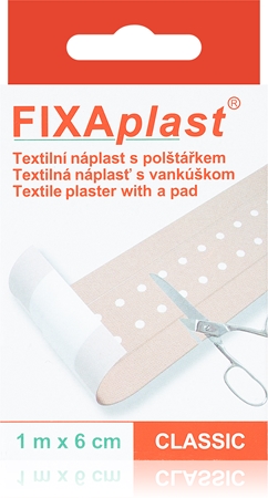 Fixaplast Patch Classic undivided with cushion 1mx6cm plaster tekstylny