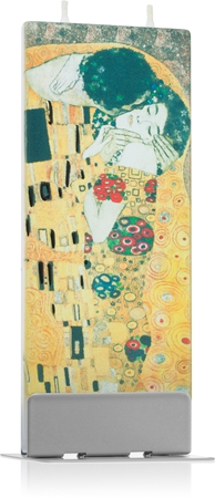 Flatyz Fine Art Gustav Klimt The Kiss dekorativní svíčka