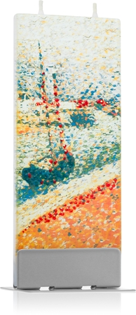 Flatyz Fine Art Georges Seurat Landscape With House And Ploughman dekorativní svíčka