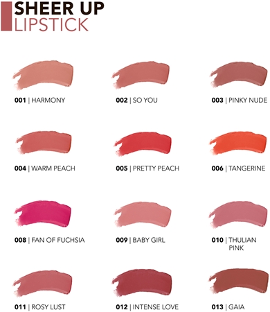 flormar Sheer Up Lipstick Moisturising Glossy Lipstick with shine