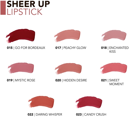 flormar Sheer Up Lipstick Moisturising Glossy Lipstick with shine