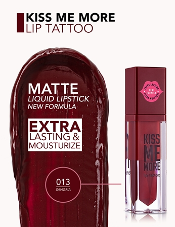 flormar Kiss Me More Lip Tattoo rouge à lèvres liquide longue tenue