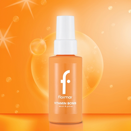 flormar Vitamin Bomb Serum&Primer sérum iluminador com vitaminas B, C, E