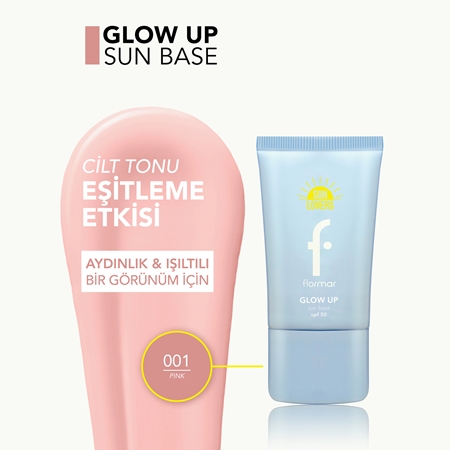 flormar Glow Up Sun Base SPF 50 opalovací emulze pro rozjasnění pleti