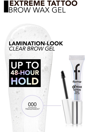 flormar Extreme Tattoo Brow Wax Gel Transparent Setting Gel for eyebrows