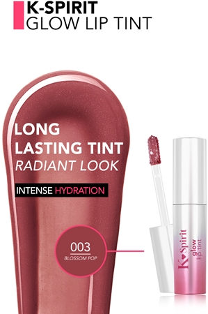 flormar K-Spirit Glow Lip Tint Moisturising Glossy Lipstick with glitter