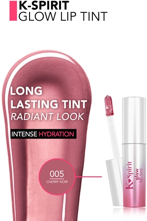 flormar K-Spirit Glow Lip Tint Moisturising Glossy Lipstick with glitter