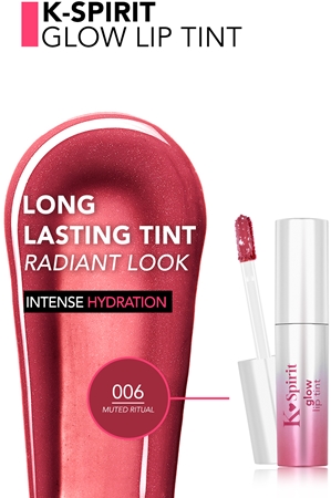 flormar K-Spirit Glow Lip Tint Moisturising Glossy Lipstick with glitter