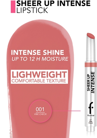 flormar Sheer Up Intense Lipstick hydratisierender Lippenstift mit perlmutternem Glanz