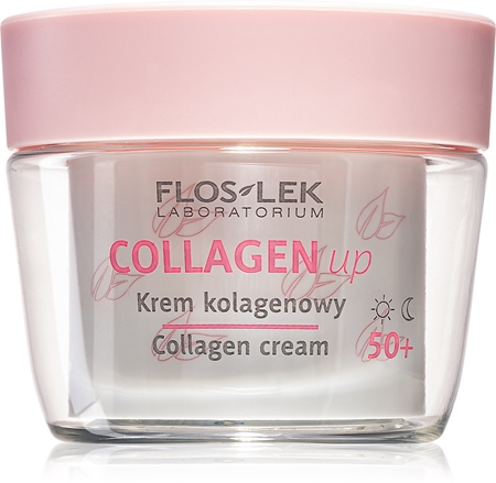 FlosLek Laboratorium Collagen Up creme de dia e noite para tratamento antirrugas 50+