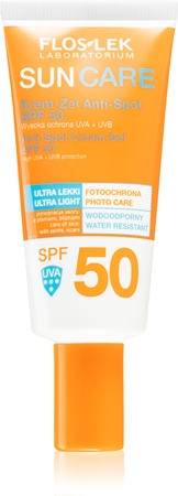FlosLek Laboratorium Sun Care gel cremoso protetor facial SPF 50