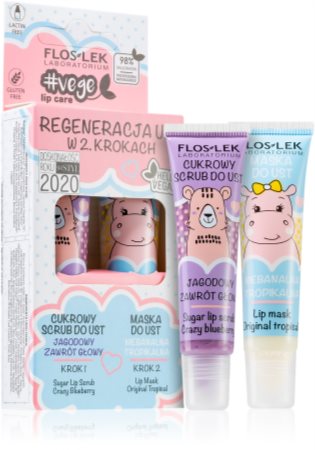 FlosLek Laboratorium Vege Lip Care Regeneration Geschenkset (für trockene Lippen)