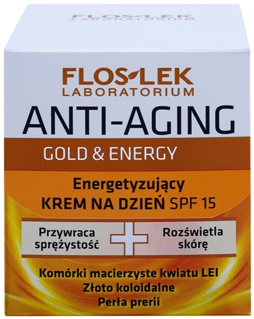 FlosLek Laboratorium Anti-Aging Gold & Energy energizující denní krém SPF 15