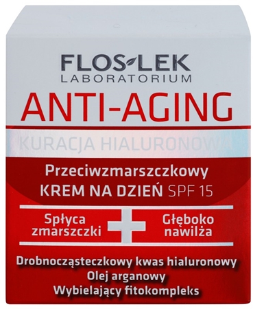 FlosLek Laboratorium Anti-Aging Hyaluronic Therapy denní hydratační krém proti stárnutí pleti SPF 15
