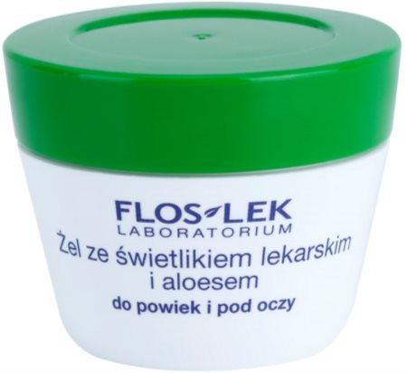 FlosLek Laboratorium Eye Care gel para o contorno dos olhos com luteína e alóe vera