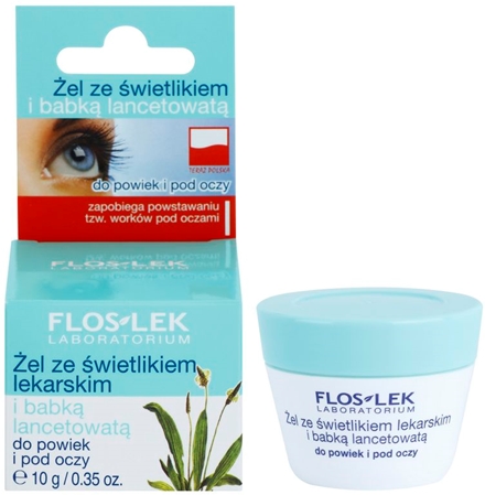 FlosLek Laboratorium Eye Care gel na oční okolí s jitrocelem a světlíkem lékařským