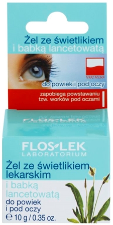 FlosLek Laboratorium Eye Care gel na oční okolí s jitrocelem a světlíkem lékařským