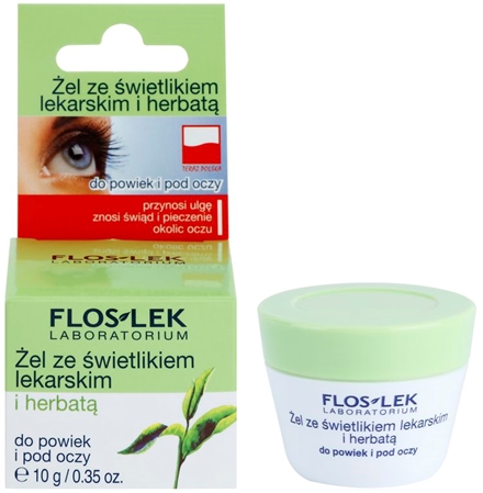 FlosLek Laboratorium Eye Care gel contour des yeux à l'euphraise et thé vert