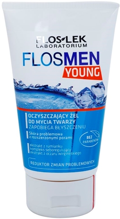 FlosLek Laboratorium FlosMen Young gel limpiador matificante