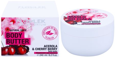 FlosLek Laboratorium Natural Body Acerola & Cherry Berry manteiga corporal  com efeito regenerador