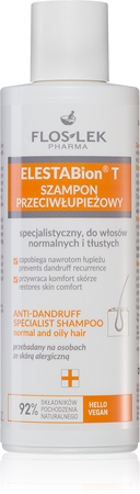 FlosLek Pharma ElestaBion T shampoo antiforfora per capelli e cuoio capelluto grassi