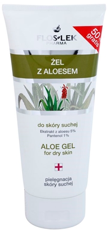 FlosLek Pharma Dry Skin Aloe Vera gel regenerador para rostro y escote