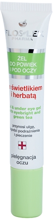 FlosLek Pharma Eye Care gel para o contorno dos olhos com chá verde